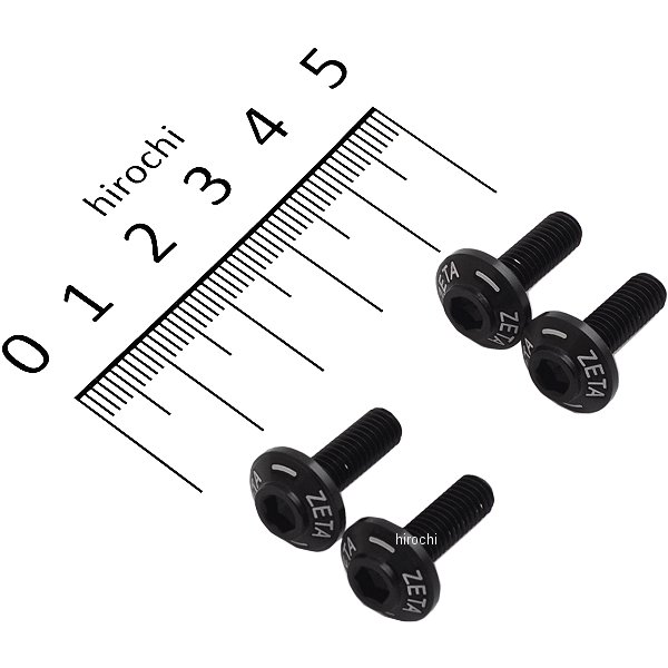 ZS88-1040 ジータ ZETA スクリーンボルト ホンダ、ヤマハ 黒 4本入り