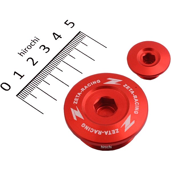 ZE89-1140 ジータ ZETA エンジンプラグ 18年 CRF250R、CRF150L 赤