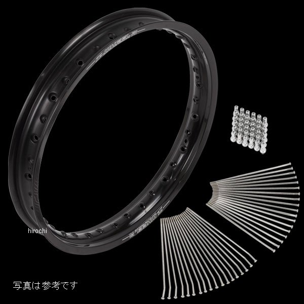 W25-251311 ズィーウィール Z-WHEEL リムセット リア RMZ450 '05- リム ブラック/ニップル ブラック