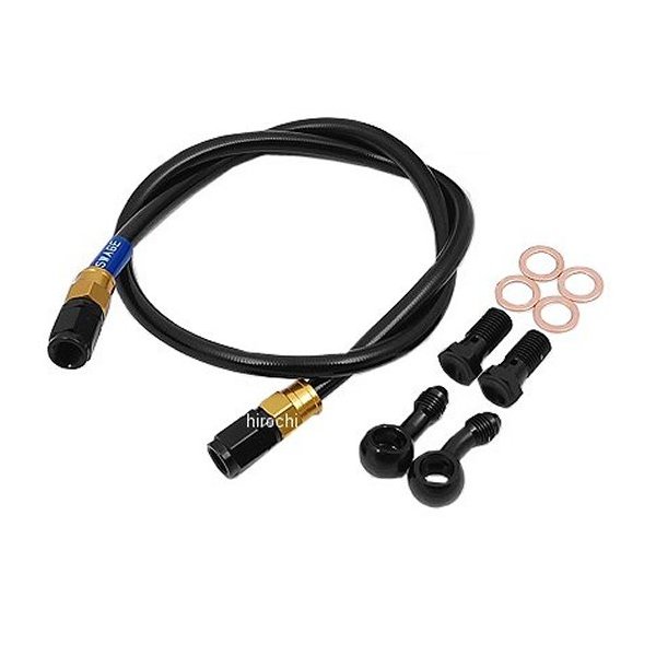 GAFB091 スウェッジライン SWAGE-LINE フロント ブレーキホースキット 98年-02年 VTR250 ゴールド/黒 スモーク