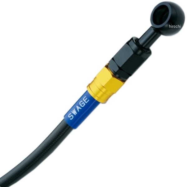 GAFB133 スウェッジライン SWAGE-LINE フロント ブレーキホースキット 03年-07年 CB1300 ゴールド/黒 スモーク