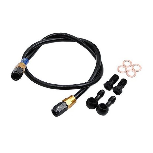 GAFB235 スウェッジライン SWAGE-LINE フロント ブレーキホースキット 84年-89年 SRX250 ゴールド/黒 スモーク