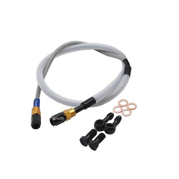 GAF640 スウェッジライン SWAGE-LINE フロント ブレーキホースキット 90年-98年 KSR-1、KSR-2 ゴールド/黒 クリア