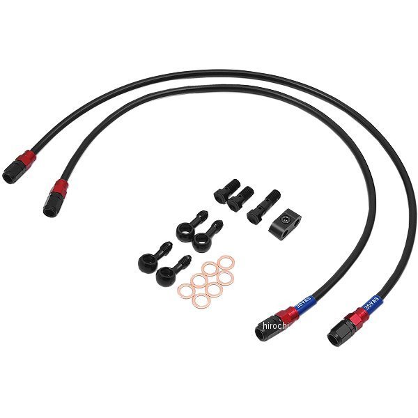 RAFB221 スウェッジライン SWAGE-LINE フロント ブレーキホースキット 90年-99年 R1-Z 赤/黒 スモーク
