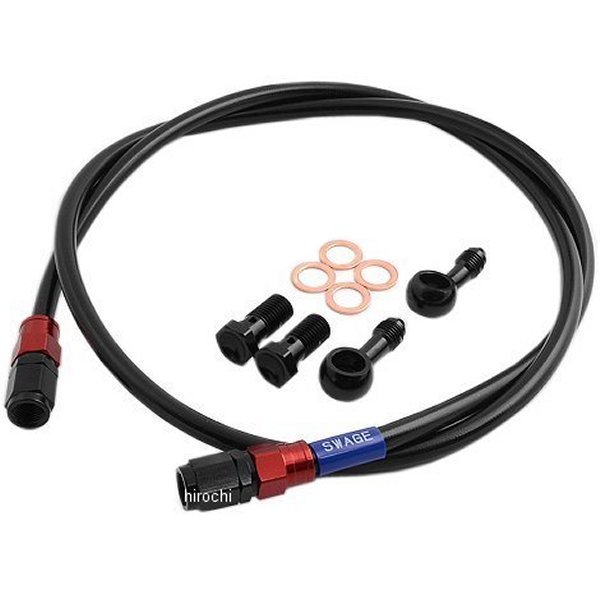 RAFB337 スウェッジライン SWAGE-LINE フロント ブレーキホースキット 08年-12年 シグナスX 赤/黒 スモーク