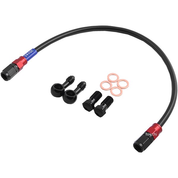 RAR156 スウェッジライン SWAGE-LINE リア ブレーキホースキット 06年-07年 ファイアーブレード CBR1000RR 赤/黒 クリア
