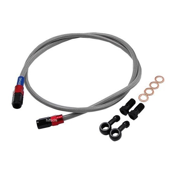 RAF312 スウェッジライン SWAGE-LINE フロント ブレーキホースキット 03年-07年 シグナスX 赤/黒 クリア