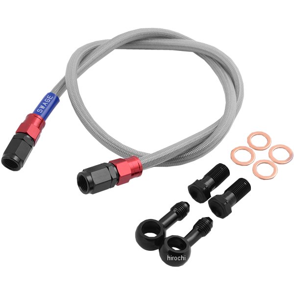 RAR493 スウェッジライン SWAGE-LINE リア ブレーキホースキット 99年-07年 ハヤブサ GSX1300R 赤/黒 クリア