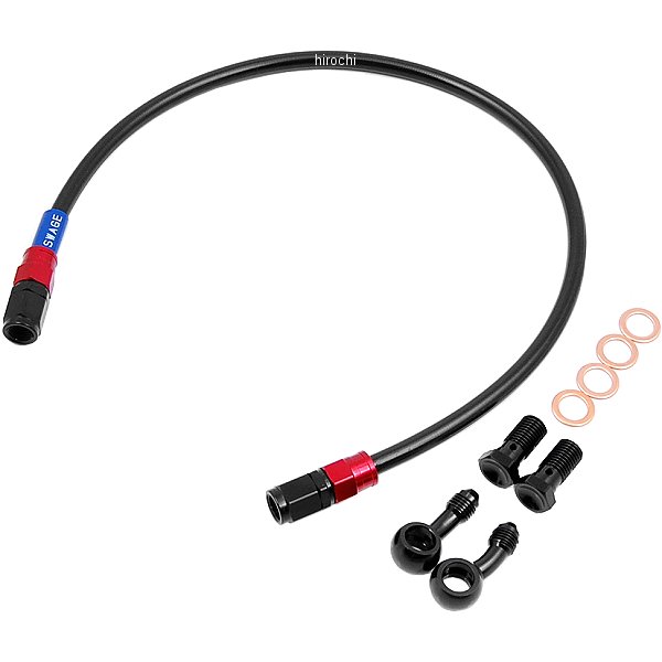 RARB039 スウェッジライン SWAGE-LINE リア ブレーキホースキット 87年-99年 NSR80、NSR50 赤/黒 スモーク