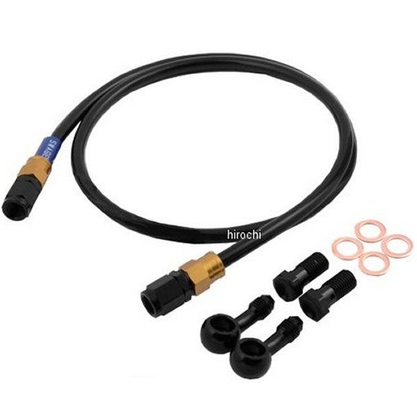 GAFB018 スウェッジライン SWAGE-LINE フロント ブレーキホースキット 81年-85年 CBX400F ゴールド/黒 スモーク