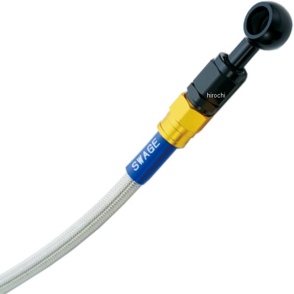 GAR500 スウェッジライン SWAGE-LINE リア ブレーキホースキット 01年-03年 GS1200SS ゴールド/黒 クリア