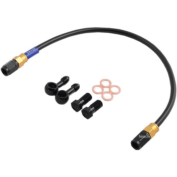GARB023 スウェッジライン SWAGE-LINE リア ブレーキホースキット 82年-83年 CB750FC ゴールド/黒 スモーク