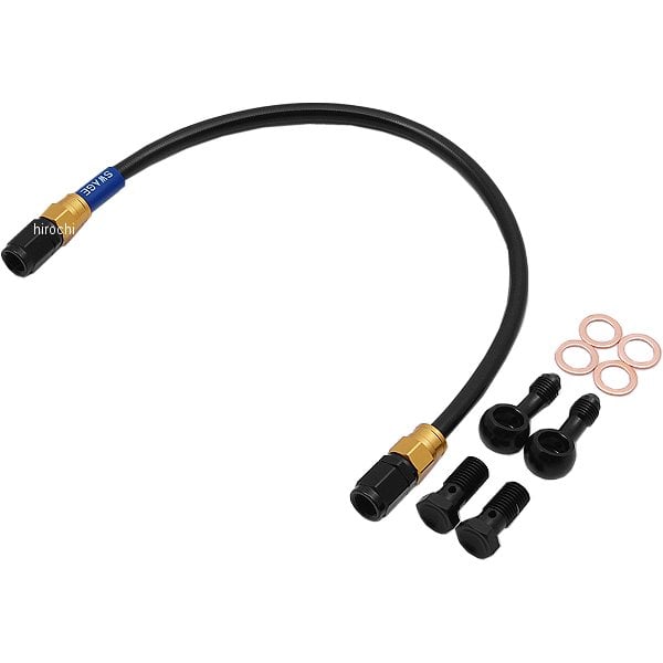 GARB686 スウェッジライン SWAGE-LINE リア ブレーキホースキット 97年-07年 バリオス2 ゴールド/黒 スモーク