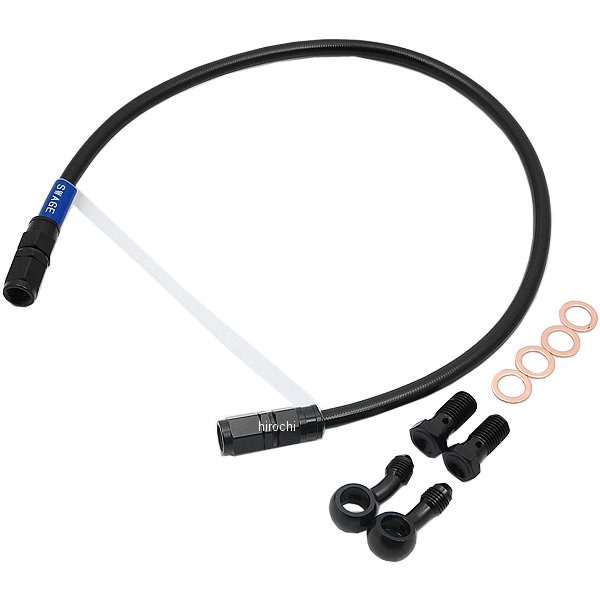 BARB748 スウェッジライン SWAGE-LINE リア ブレーキホースキット 13年-17年 ニンジャ250 黒 スモーク