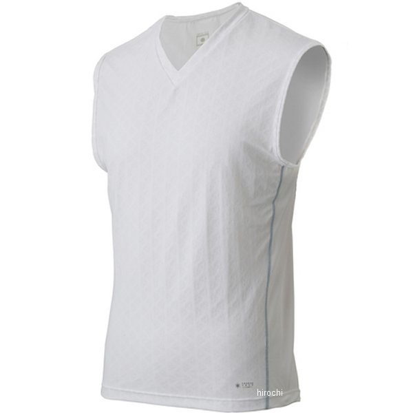25171506 フリーズテック FREEZE TECH 冷感ノースリーブ Vネックシャツ パフォーマンスライン 白 2XLサイズ