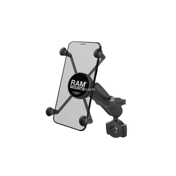 RAM-B-408-75-1-UN10U ラムマウント RAM Mounts Xグリップ＆バーマウントベース ファブレット用 標準アーム テザー付 黒