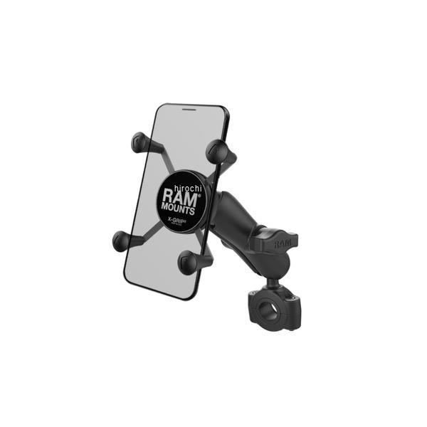 RAM-B-408-75-1-UN7U ラムマウント RAM Mounts Xグリップ＆バーマウントベース スマートフォン用 標準アーム テザー付 黒