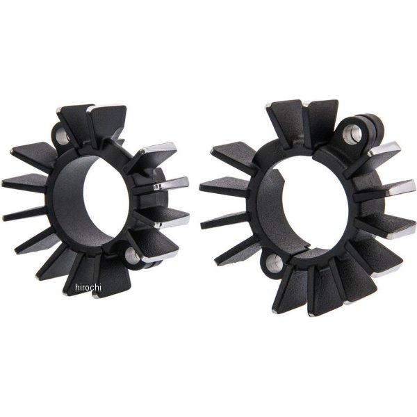 MMU505 モートーンカスタムズ エキゾーストクランプ フィン 16年-25年 トライアンフ StreetTwin 黒/ポリッシュ