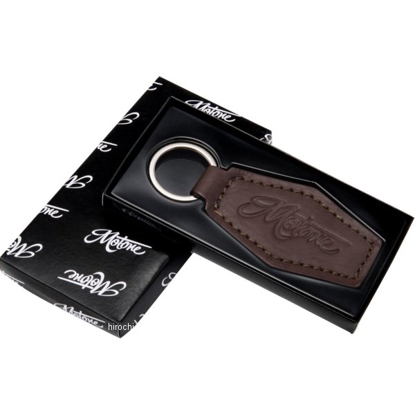 KEYFOB1 モートーンカスタムズ レザーキーホルダー ブラウン