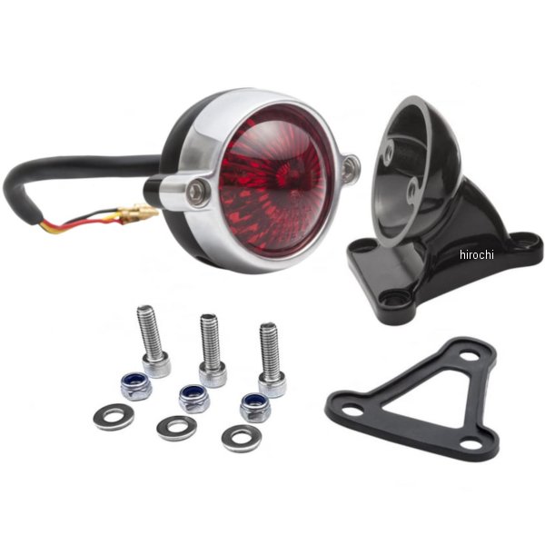 MEL006+MEL012 モートーンカスタムズ LEDテールライト ELDORADO フェンダーマウント付き アルミ 黒/ポリッシュ