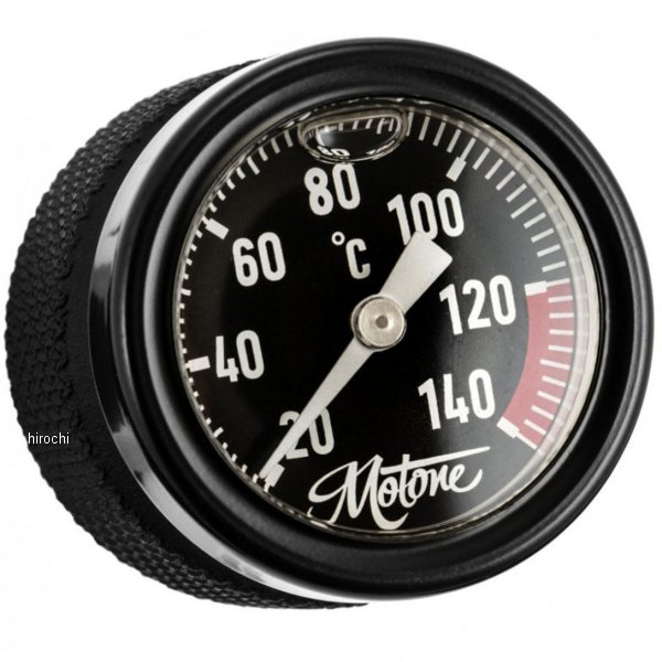 MMU621-C モートーンカスタムズ 油温計 オイルフィラーキャップ 16年-25年 トライアンフ T100/T120 黒