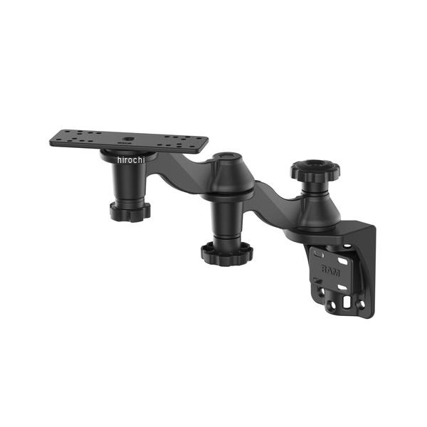 RAM-109V-1U ラムマウント RAM Mounts 魚探マウントM セット バーチカルベース スイング式 ダブルアーム 汎用