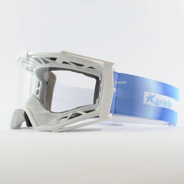 14960-023 アリート ariete 8K ゴーグル フレーム:ホワイト レンズ:クリア ストラップ:ブルー