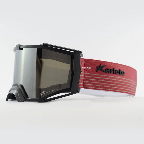 14960-T125 アリート ariete 8K TOP ゴーグル フレーム：ブラック/レンズ：スモークミラー/ストラップ：レッド