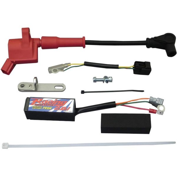 455066-09 ポッシュ POSH スーパーバトルCDI イグニッションコイル付き 黒 KSR-2