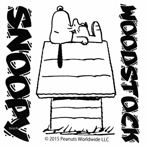 01359SNS34 アークス AXS スヌーピーステッカー SNS-34 HOUSE SNOOPY 黒文字