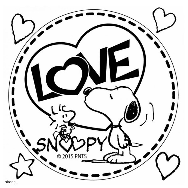 01359SNS36 アークス AXS スヌーピーステッカー SNS-36 LOVE SNOOPY 黒文字