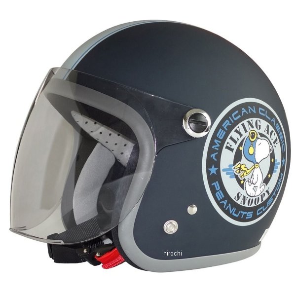 0135SNJ78 アークス AXS SNJ-78 ジェットヘルメット スヌーピーバイカー2 マットネイビー 57-59cm