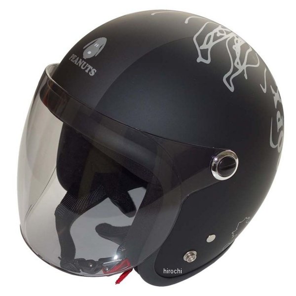 0135SNJ80 アークス AXS SNJ-80 ジェットヘルメット スヌーピー ピーカブー ブラック/ブラック 57-59cm