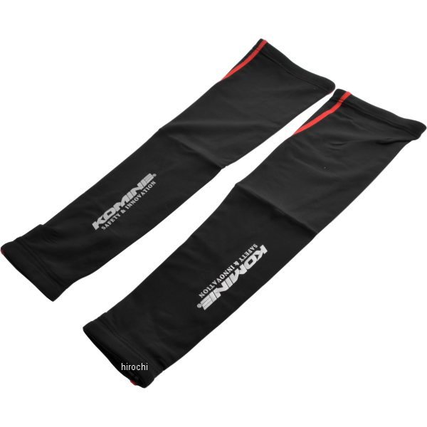 AK-313 コミネ KOMINE クールコンプレッションアームカバー 黒/赤 フリーサイズ