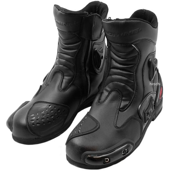 BK-067 コミネ KOMINE プロテクトスポーツショートライディングブーツ 黒 27.5cm