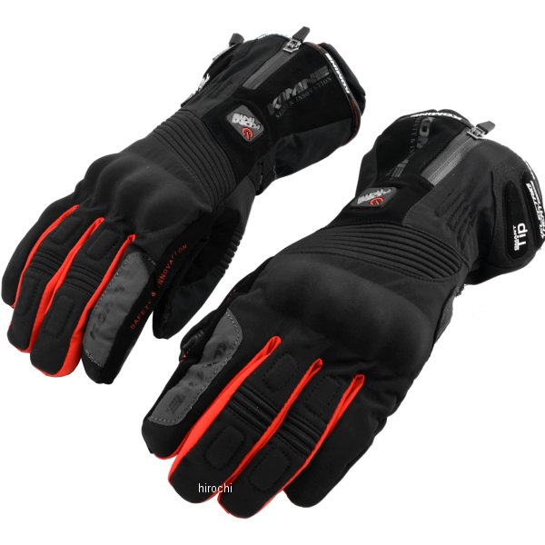 GK-804 コミネ KOMINE エレクトリックヒートグローブ カシウス 黒/赤 3XLサイズ