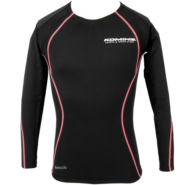 JKL-122 コミネ KOMINE クールコンプレッションアンダーシャツ 黒/オレンジ 3XLサイズ