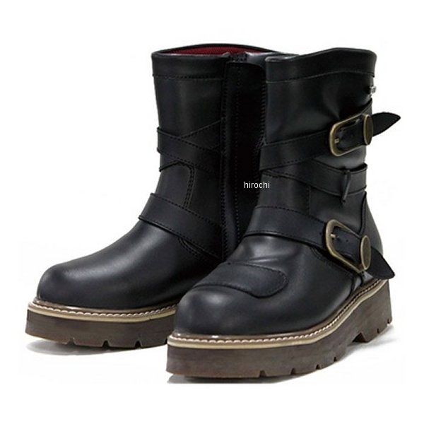 ROB-202 ロッソスタイルラボ Rosso StyleLab 防水 ライディングハイソールブーツ レディース ブラック 23.0