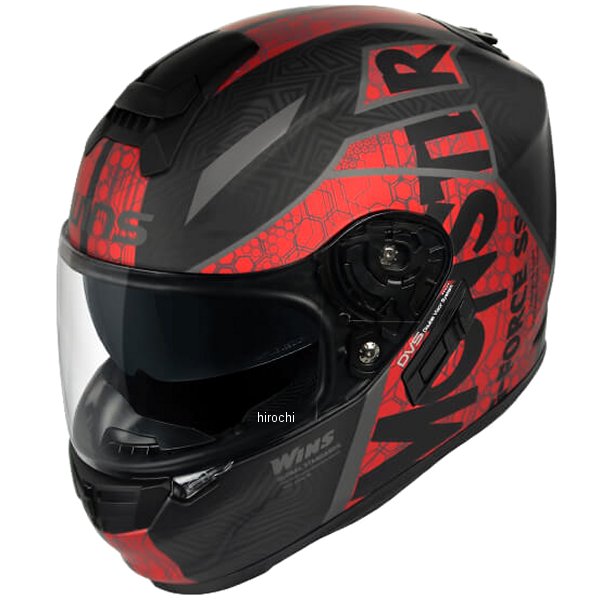 ウインズ WINS フルフェイスヘルメット G-FORCE SS MONSTER type C 黒/赤 XLサイズ
