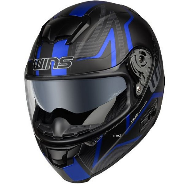 ウインズ WINS フルフェイスヘルメット FF-COMFORT GTZ マットブラック/青 XLサイズ(59-60cm)