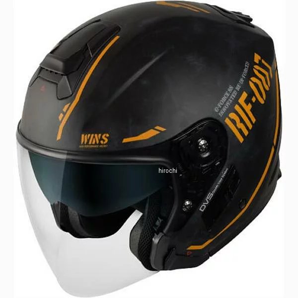 ウインズ WINS ジェットヘルメット G-FORCE SS JET STEALTH type C コンチネンタルイエロー Lサイズ