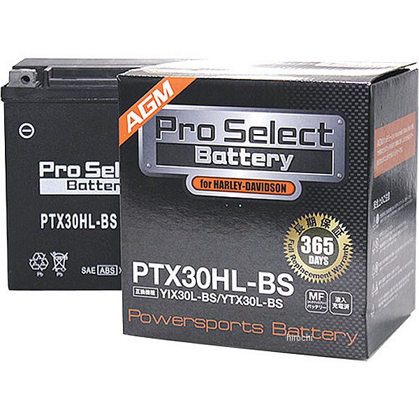 PSB053 プロセレクト PROSELECT ハーレー用 バッテリー PTX30HL-BS YIX30L-BS/YTX30L-BS互換