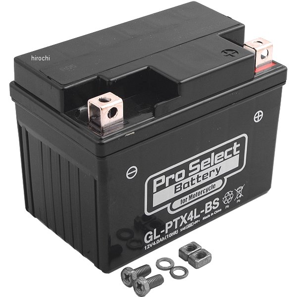 PSB111 プロセレクト PROSELECT バイク用 バッテリー ジェルタイプ GL-PTX4L-BS YTX4L-BS、FTH4L-BS互換 (液入充電済)