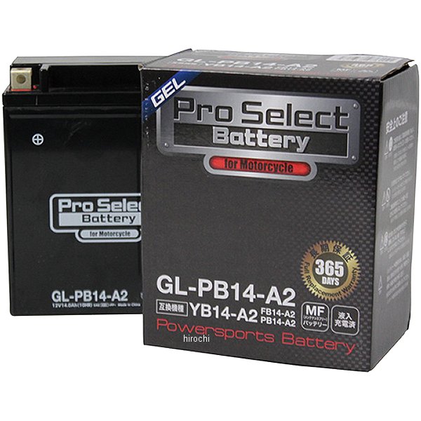 PSB134 プロセレクト PROSELECT バイク用 バッテリー ジェルタイプ GL-PB14-A2 YB14-A2互換 (液入り充電済み)
