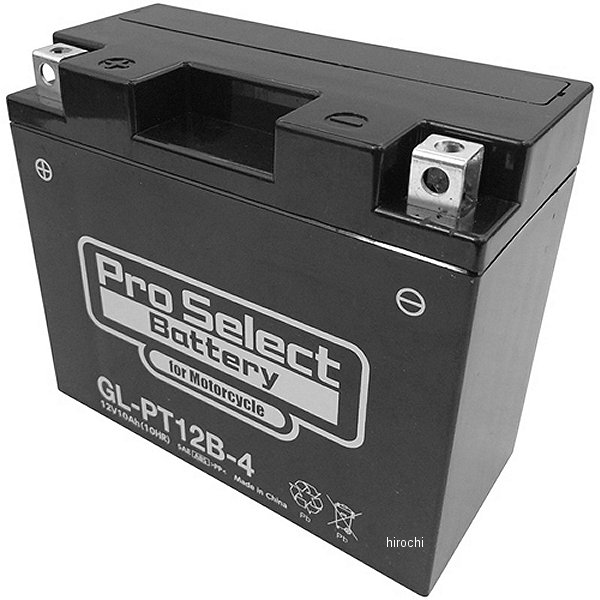 PSB118 プロセレクト PROSELECT バイク用 バッテリー ジェルタイプ GL-PT12B-4 YT12B-BS/GT12B-4互換 (液入り充電済み)