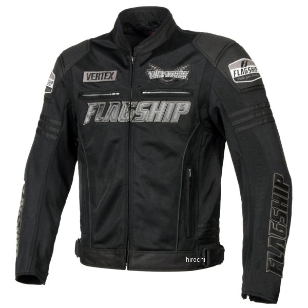 FJ-S214 フラッグシップ FLAGSHIP 春夏モデル イクシードメッシュジャケット 黒/黒 Lサイズ