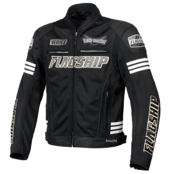 FJ-S214 フラッグシップ FLAGSHIP 春夏モデル イクシードメッシュジャケット 黒/白 4Lサイズ