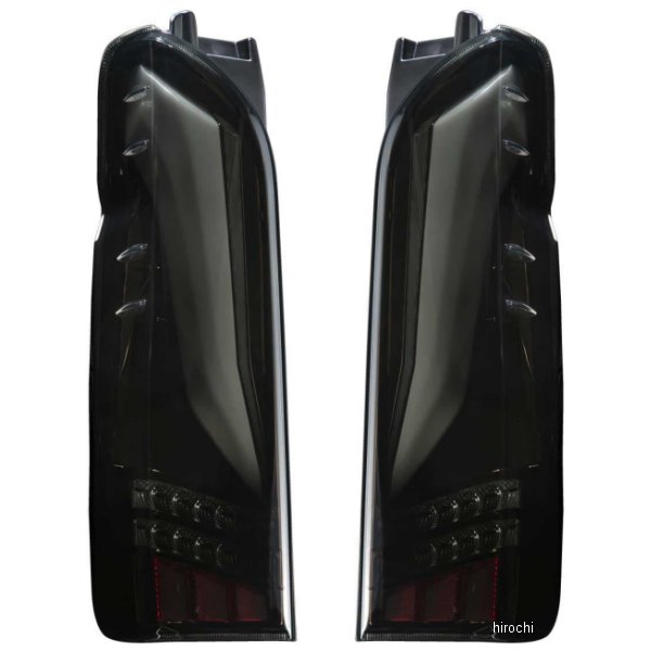 TT200HUO-SB-1 ヴァレンティ VALENTI  LEDテール ULTRA Ω(オメガ) 200ハイエース ライトスモーク/ブラッククローム