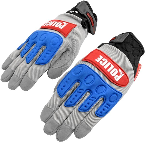 GK-134 コミネ KOMINE インストラクターグローブプロ EX ポリス/グレー/レッド Sサイズ