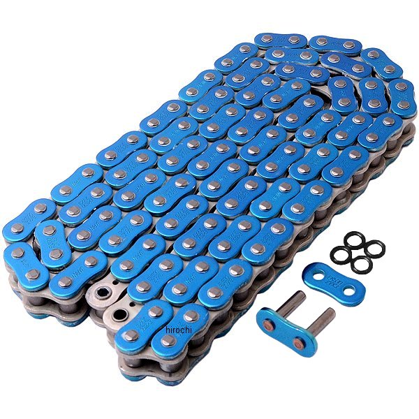 4571291811485 EKチェーン 江沼チェーン 530ZVX3 シリーズ 112L カシメジョイント 青/シルバー